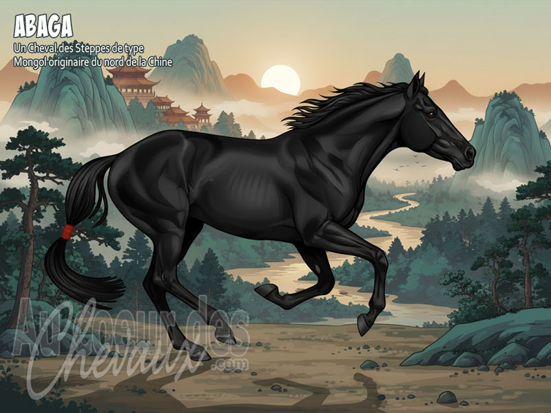 Le Cheval Abaga, le noble coursier des steppes de mongolie-int�rieure