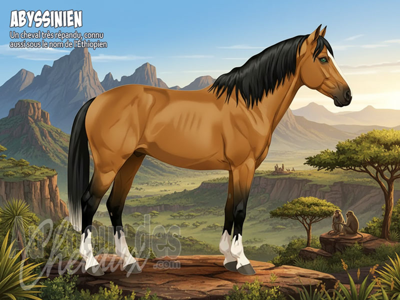Le Cheval Abyssinien, le fier cavalier des plateaux d'�thiopie