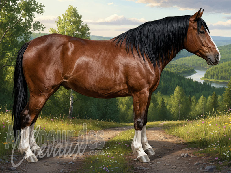 Le Cheval Amourski, la sentinelle de l'extr�me-orient russe