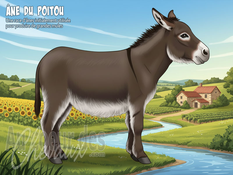 L'�ne du Poitou, le g�ant au pelage de laine