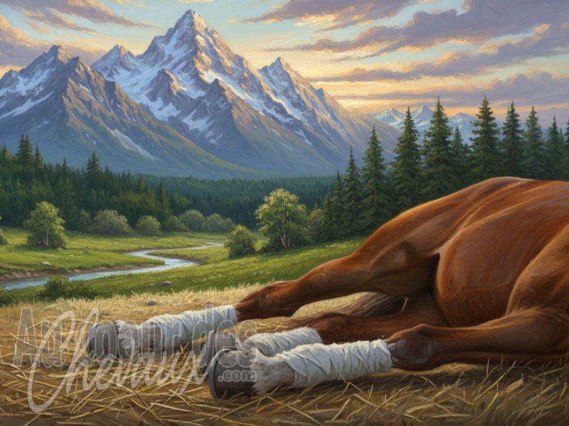 La Bande de repos du cheval, m�canisme de r�cup�ration et pr�cautions d'usage