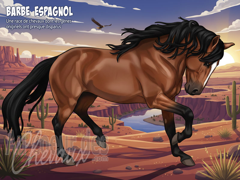 Le Cheval Barbe Espagnol, un tr�sor des conquistadors en terre am�ricaine