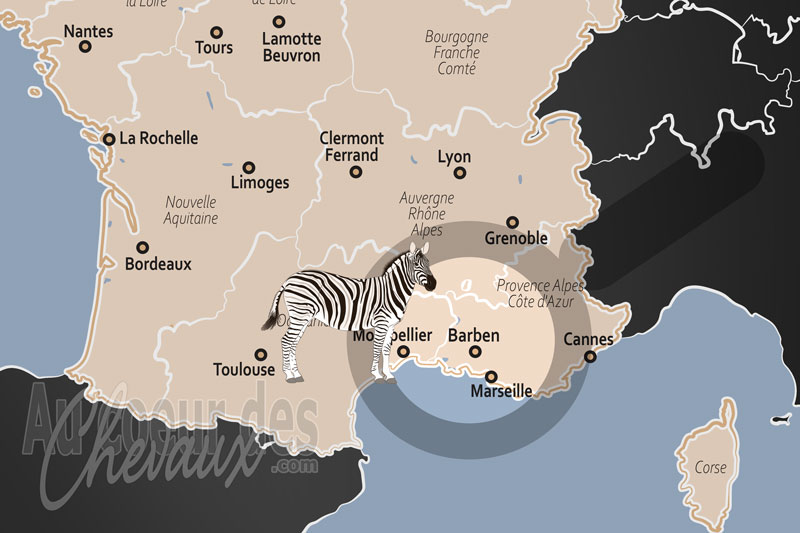 La localisation de la Barben en France