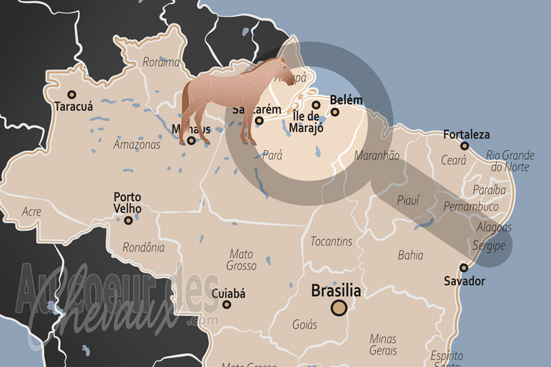 La localisation de Bel�m au Br�sil