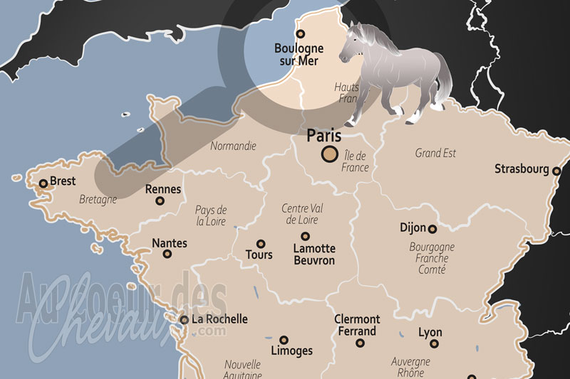 La localisation de Boulogne sur Mer en France