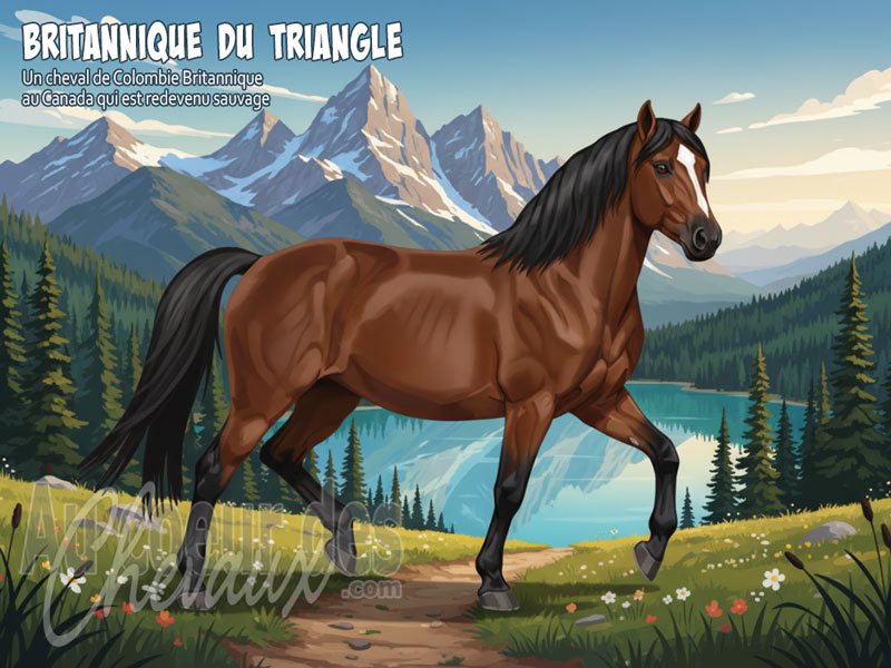 Le Cheval Britannique du Triangle, le mustang des terres sauvages du canada