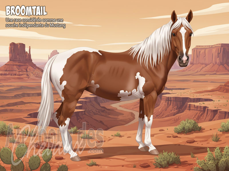 Le Cheval Broomtail, le mustang sauvage de la fronti�re am�ricaine