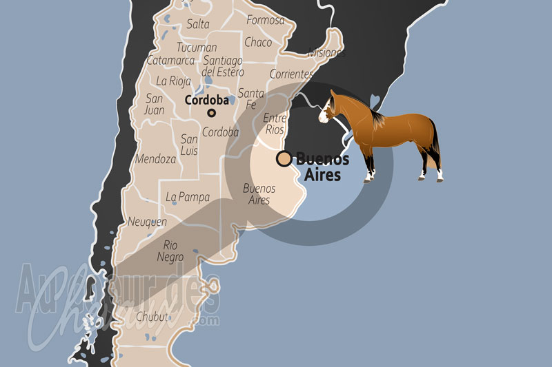 La localisation dans le pays de Buenos Aires en Argentine