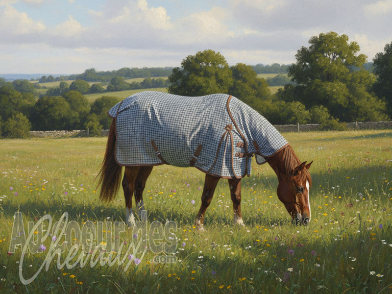 La Chemise anti-ecz�ma du cheval, dispositif de protection physique et gestion de la dermatite estivale