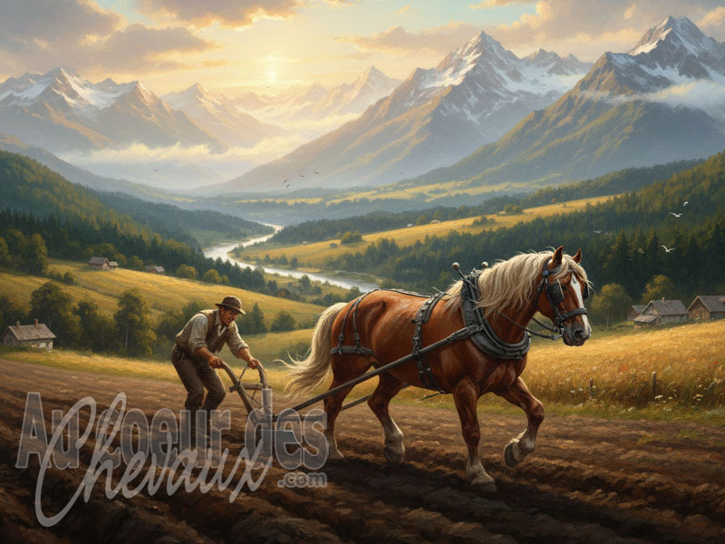 Les Chevaux de travail, moteur de la civilisation pr�-m�canis�e