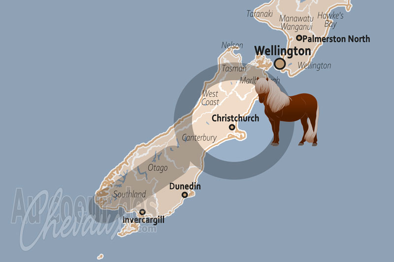 La localisation de Christchurch en Nouvelle Z�lande