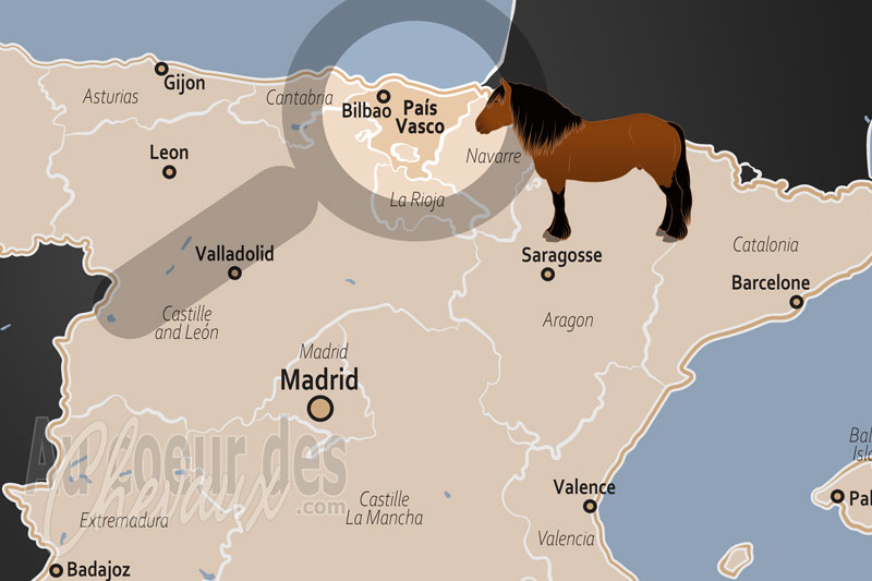 La localisation de la Communaut� Autonome Basque en Espagne