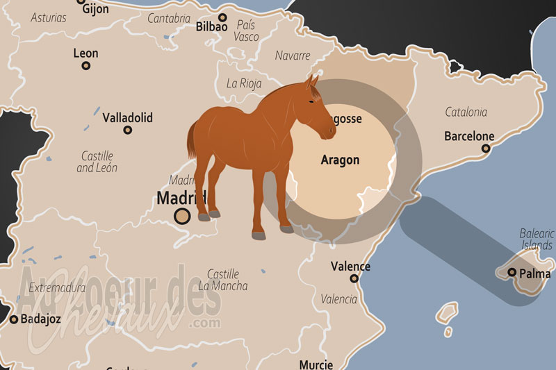 La localisation de la Communaut� Autonome d'Aragon en Espagne