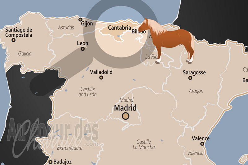 La localisation de la Communaut� Autonome de Cantabrie en Espagne