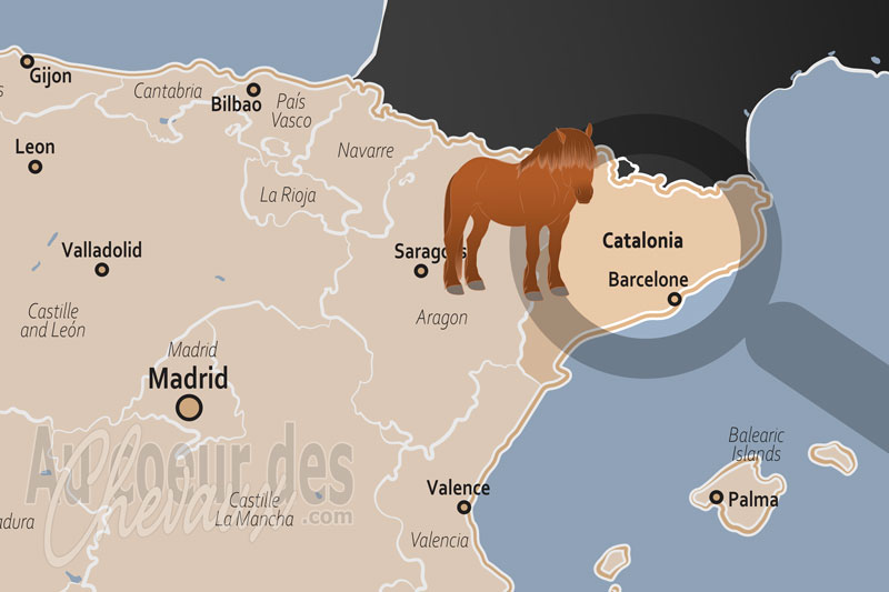 La localisation de la Communaut� Autonome de Catalogne en Espagne