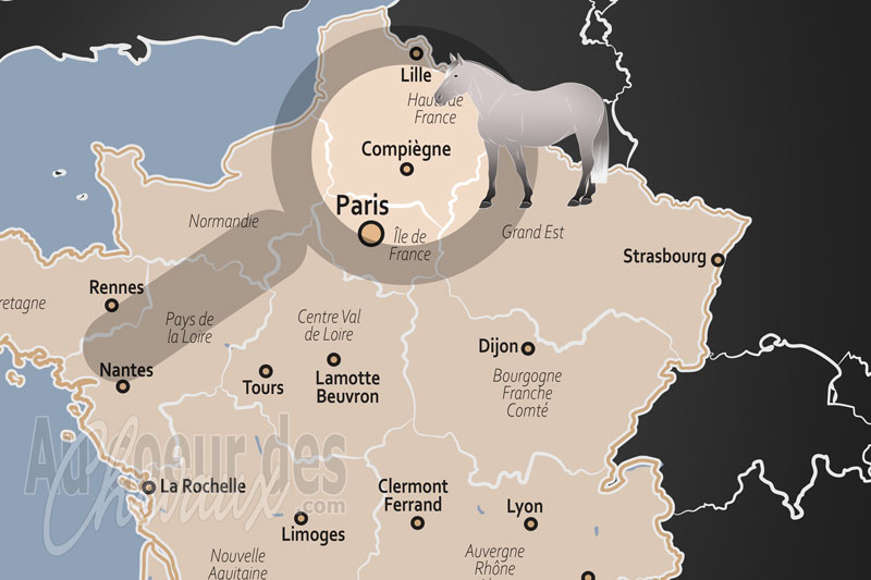 La localisation de Compi�gne en France
