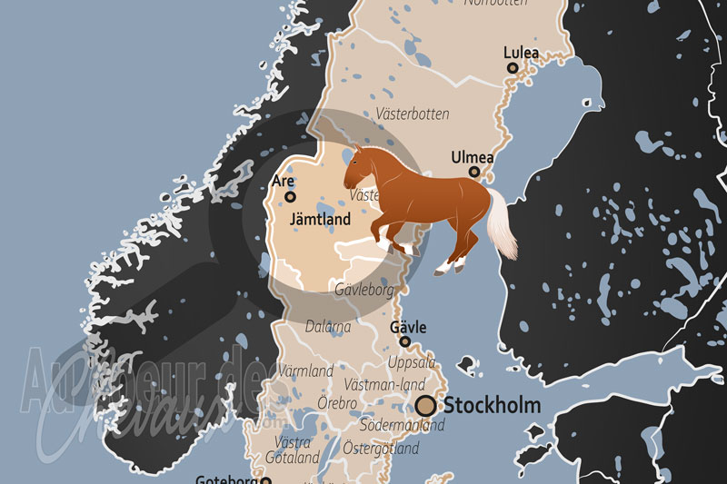 La localisation du Comt� de J�mtland en Su�de