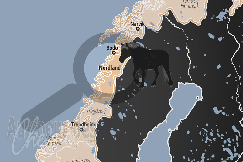 La localisation du Comt� de Nordland en Norv�ge