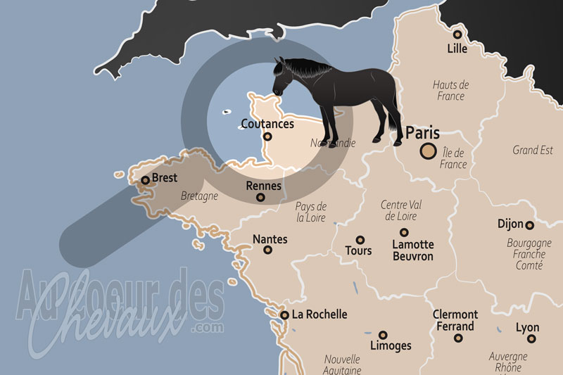 La localisation de Coutances en France