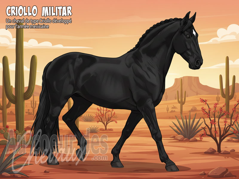 Le Cheval Criollo Militar, le soldat �questre du mexique