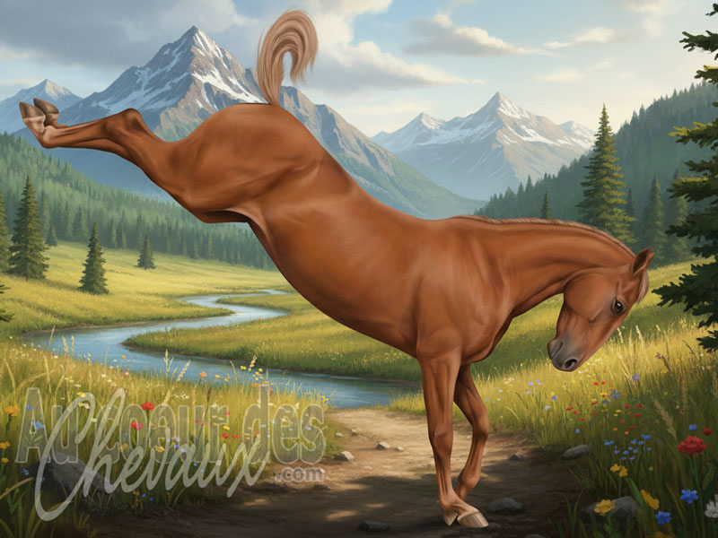 La Croupade du cheval, analyse technique et biom�canique d'un air relev� de haute �cole