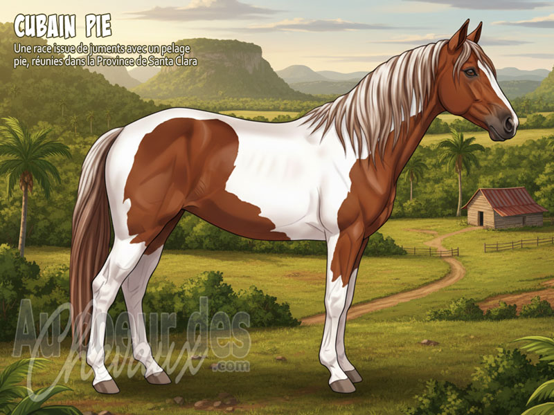 Le Cheval Cubain Pie, un h�ritage chromatique et tropical