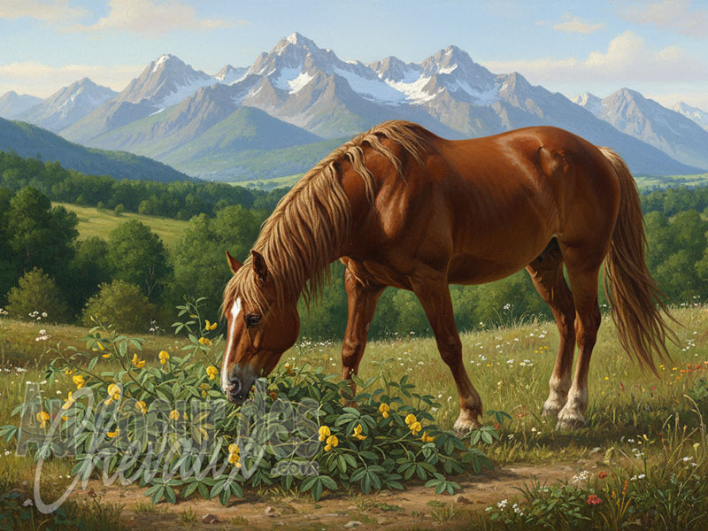 La Cytise et le cheval, analyse de l'intoxication par la cytisine
