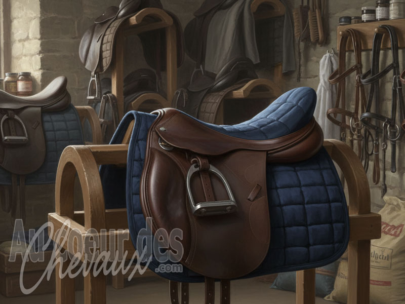 Le Dessus de selle pour le cheval, ergonomie, mat�riaux et interface cavalier-cheval
