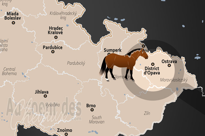 La localisation du District d'Opava en Tch�quie