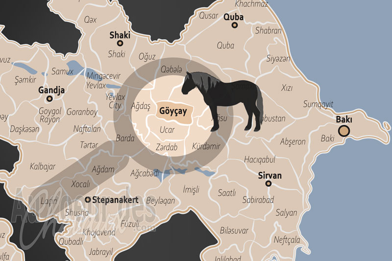 La localisation du District de G�y�ay en Azerba�djan