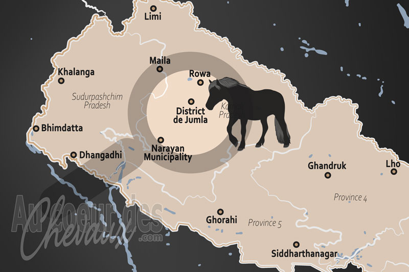 La localisation du District de Jumla au N�pal