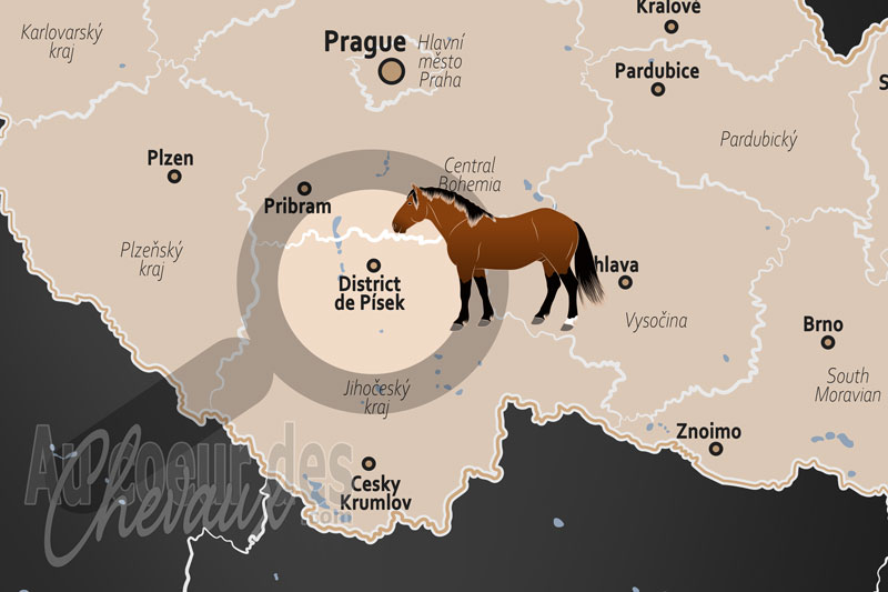 La localisation du District de P�sek en Tch�quie