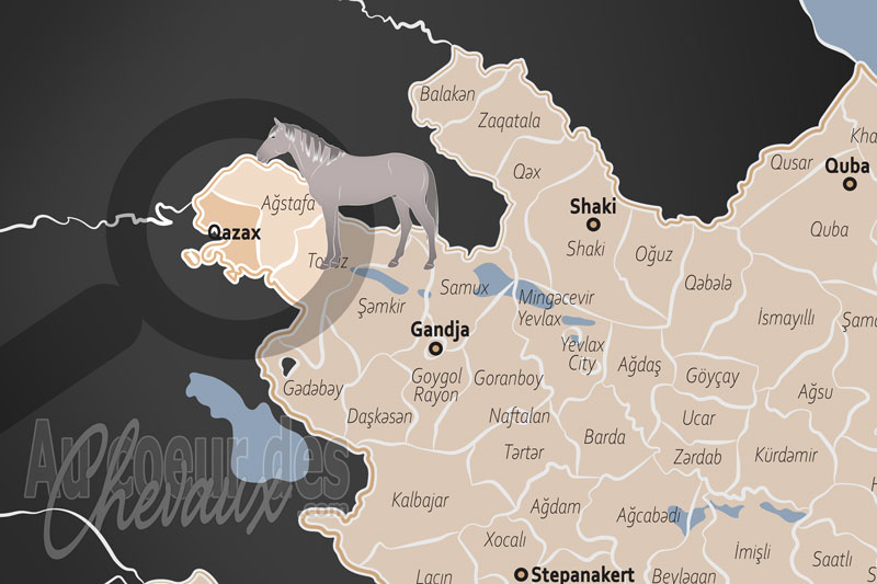 La localisation du District de Qazax en Azerba�djan