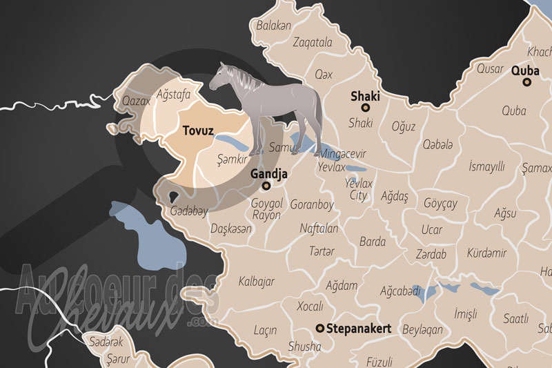 La localisation du District de Tovuz en Azerba�djan