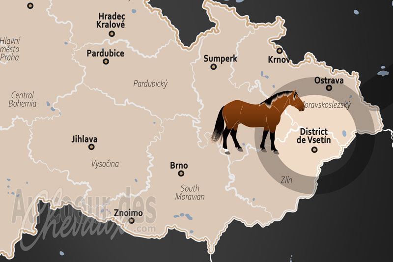 La localisation du District de Vset�n en Tch�quie