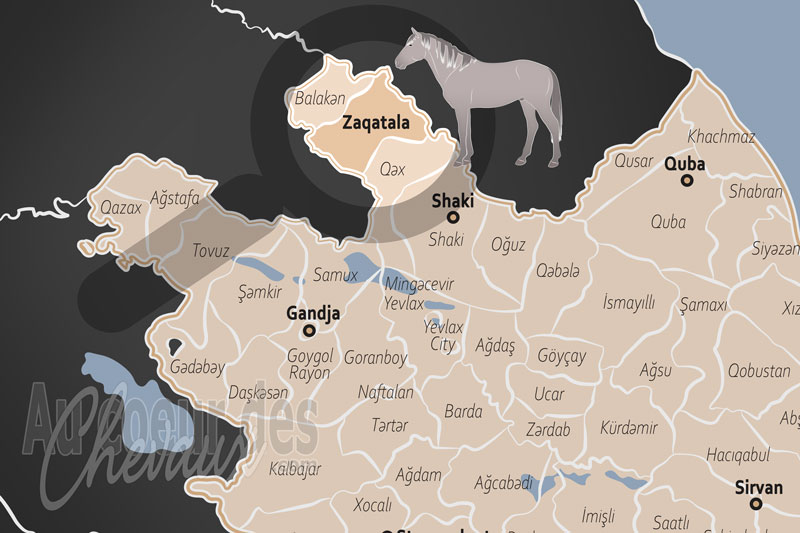 La localisation du District de Zaqatala en Azerba�djan