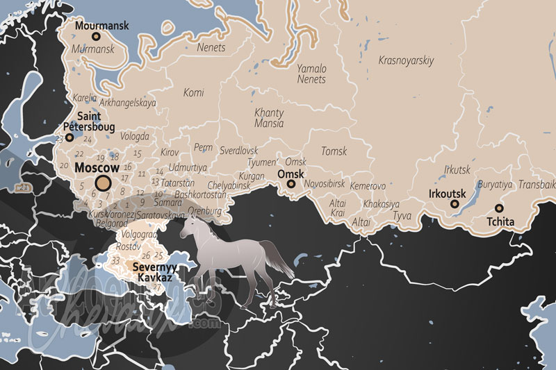 La localisation du District F�d�ral du Caucase du Nord en Russie
