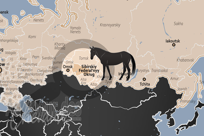 La localisation du District F�d�ral Sib�rien en Russie