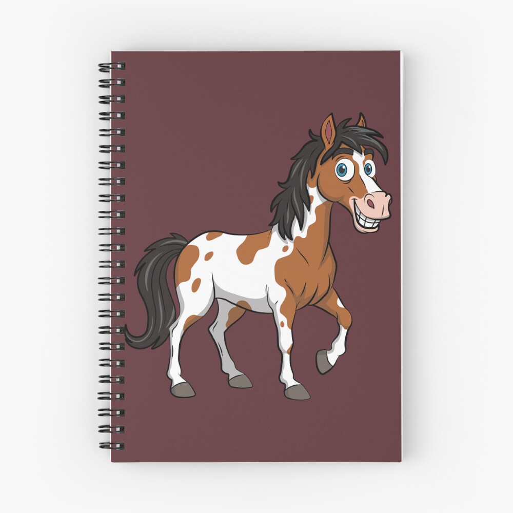 Un dessin cartoon d'un cheval Abaco Barbe pie