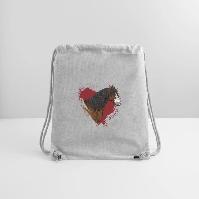 La t�te du cheval Abaco Barbe et un coeur rouge