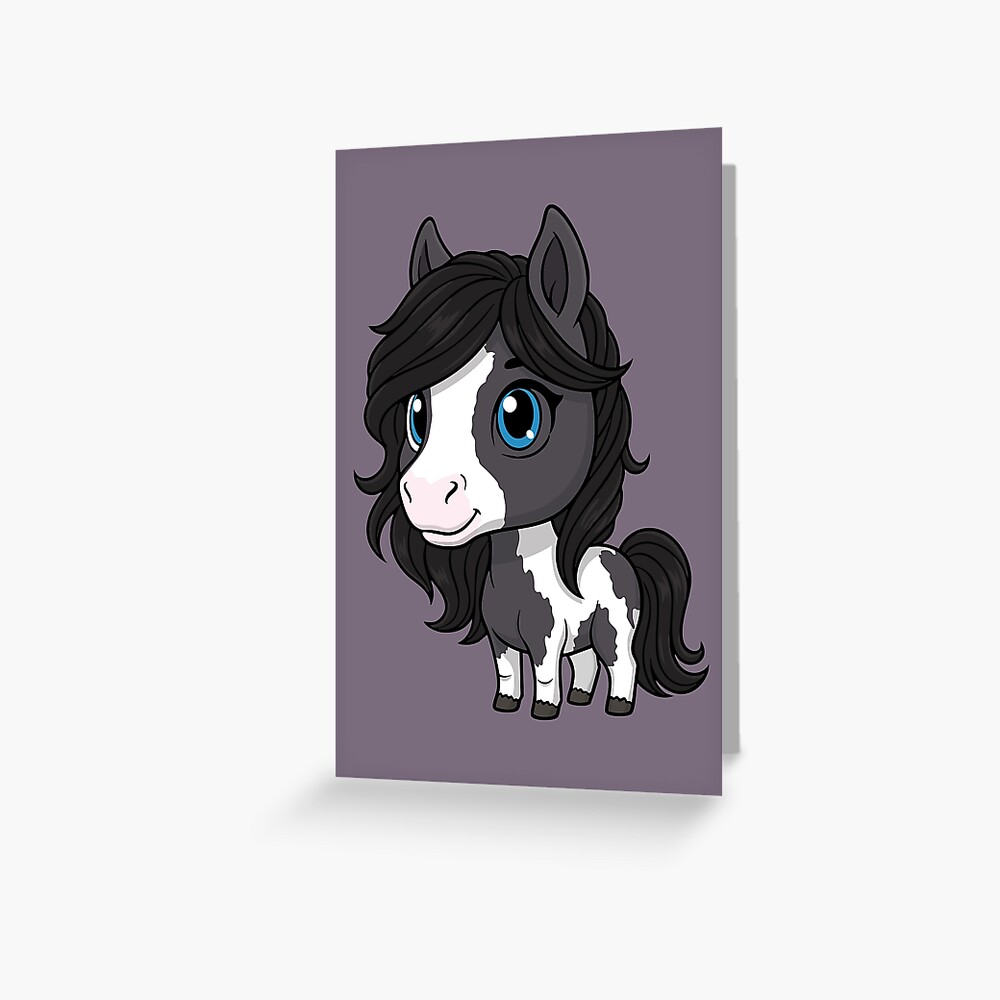 Un dessin de style chibi du cheval Abaco Barbe