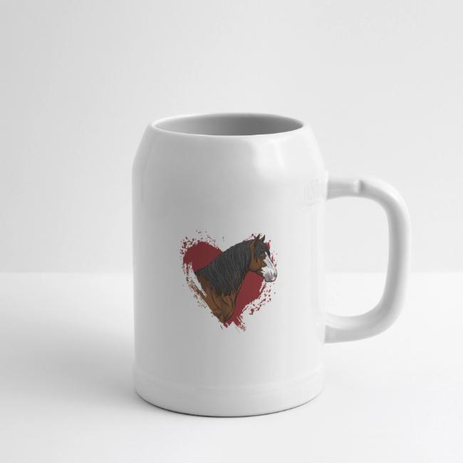 La t�te du cheval Abaco Barbe et un coeur rouge