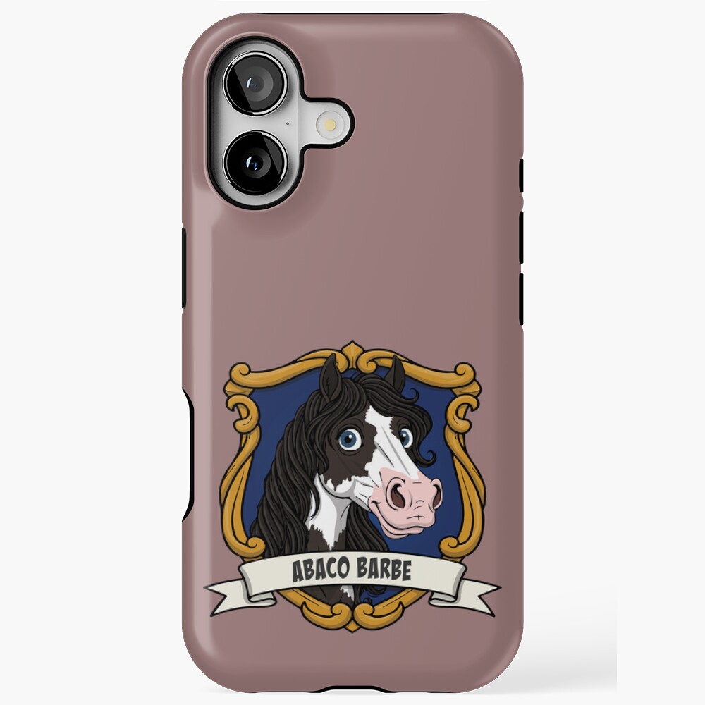 La caricature du cheval Abaco Barbe dans un blason