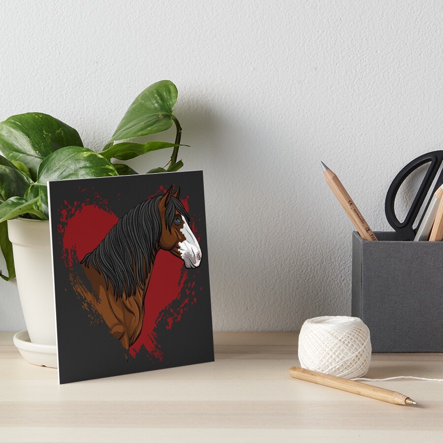 La t�te du cheval Abaco Barbe et un coeur rouge