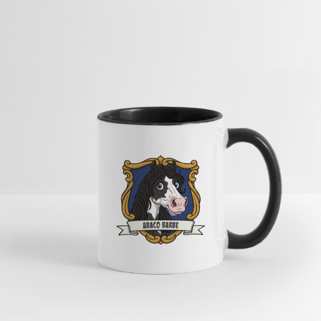 La caricature du cheval Abaco Barbe dans un blason