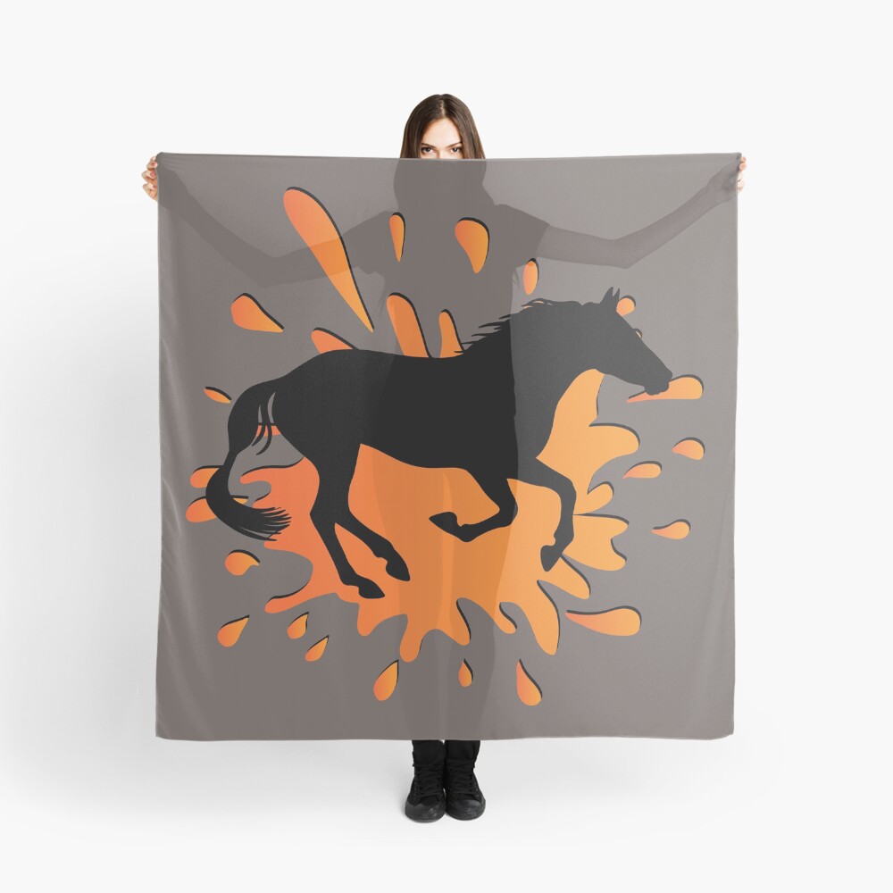 La silhouette d'un cheval Abaga et une tache