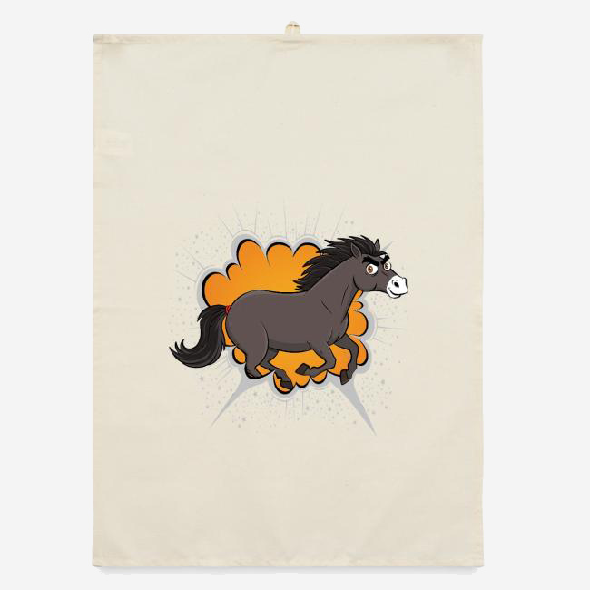 Une caricature cartoon d'un cheval Abaga au galop