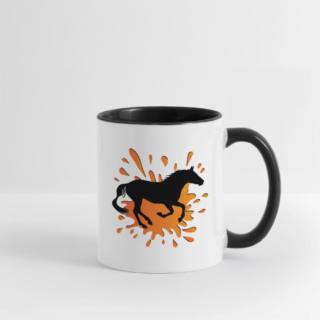 La silhouette d'un cheval Abaga et une tache