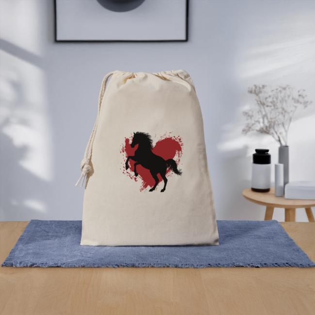 La silhouette du cheval Abbayan cabr� et un coeur