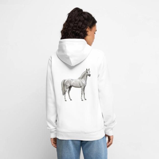 Un cheval Arabe gris de la lign�e Abbayan